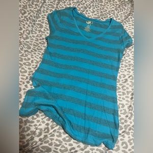 Blue striped top, size L